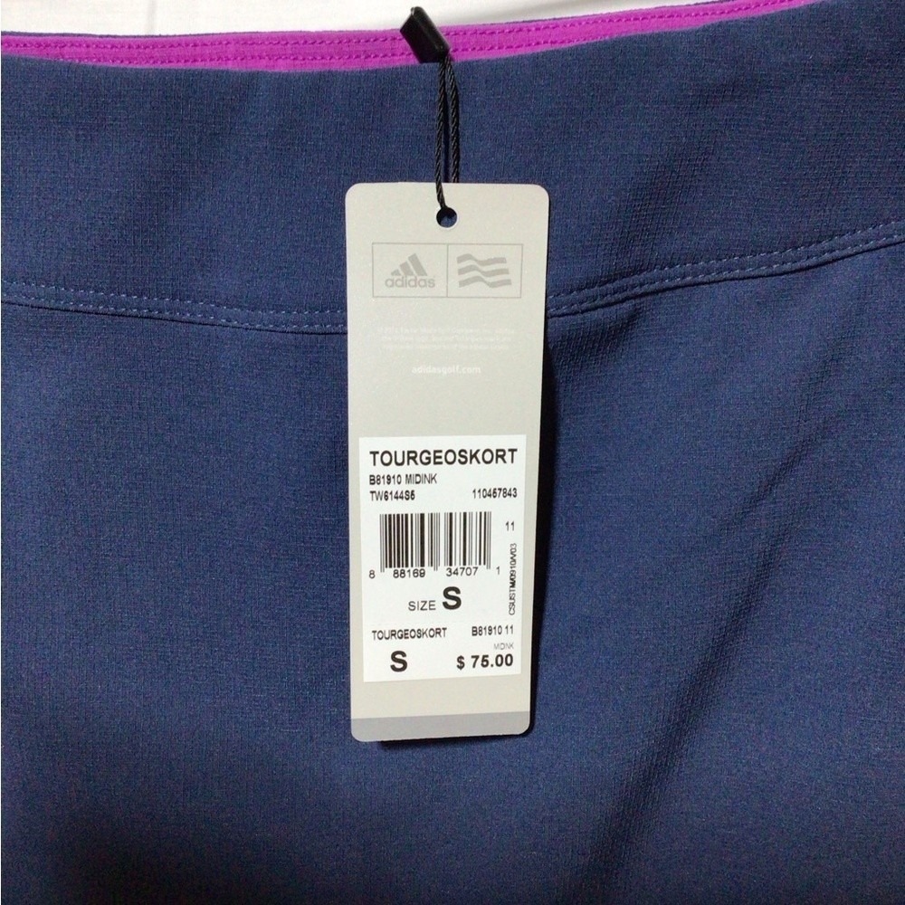 NWT Adidas Women's‎ Tour Geo Golf Skort Navy Purple Small - Picture 7 of 9